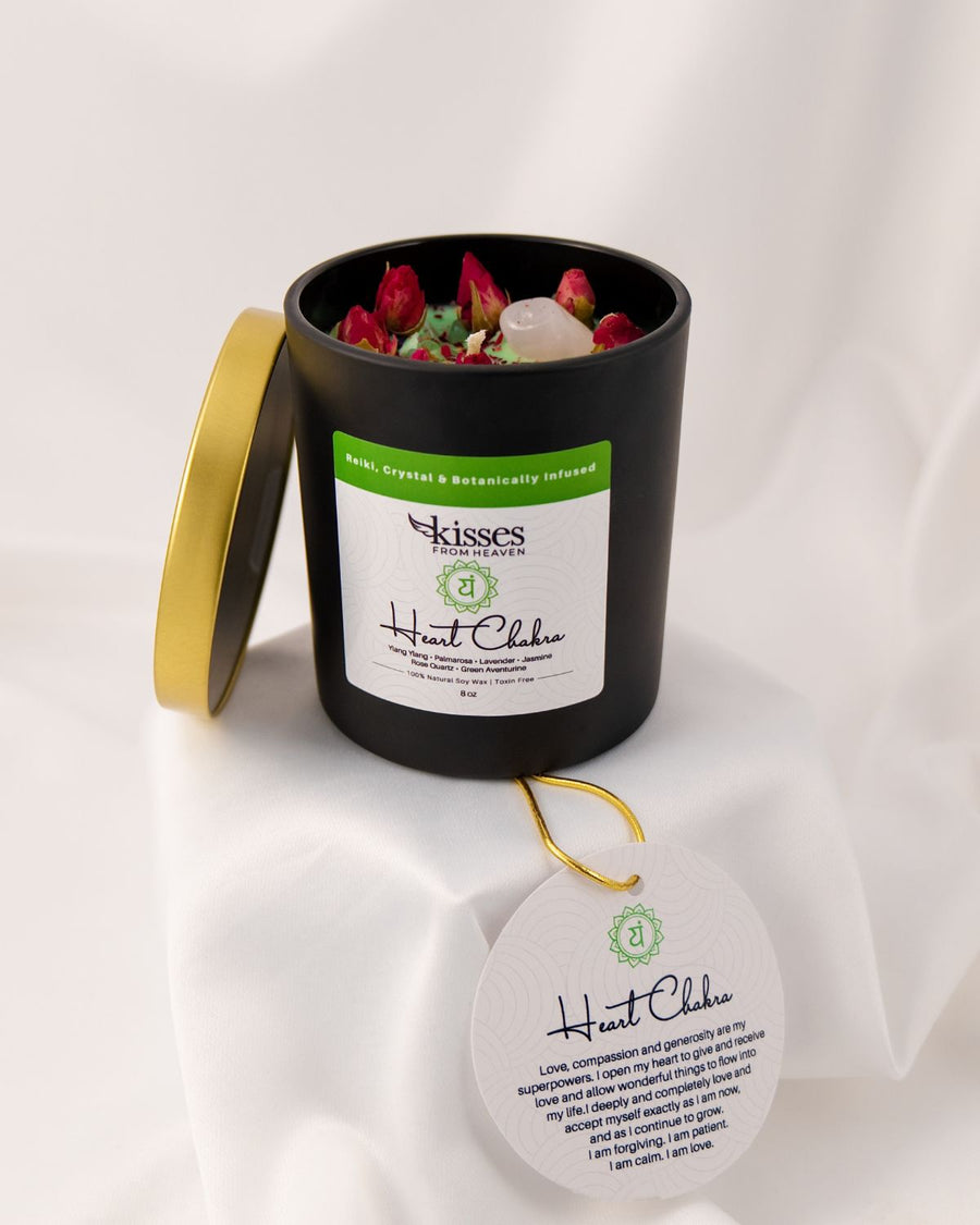 Heart Chakra Soy Candle | Ylang-Ylang & Lavender | Non-Toxic