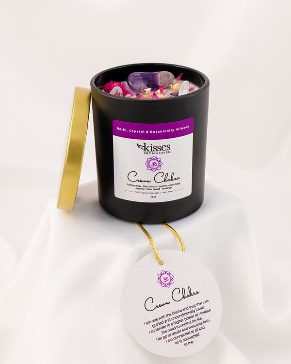 Crown Chakra Soy Candle | Frankincense & Lavender | Non-Toxic
