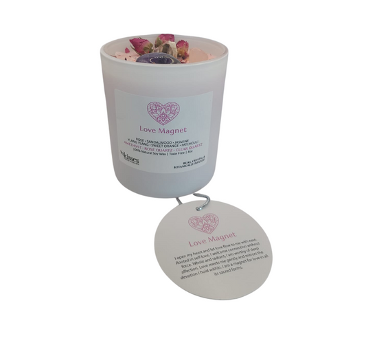 Rose, Jasmine, Sandalwood, Patchouli Soy Aromatherapy Candle | Non-Toxic, Clean Burn