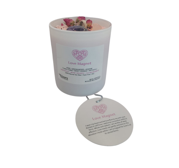 Rose, Jasmine, Sandalwood, Patchouli Soy Aromatherapy Candle | Non-Toxic, Clean Burn