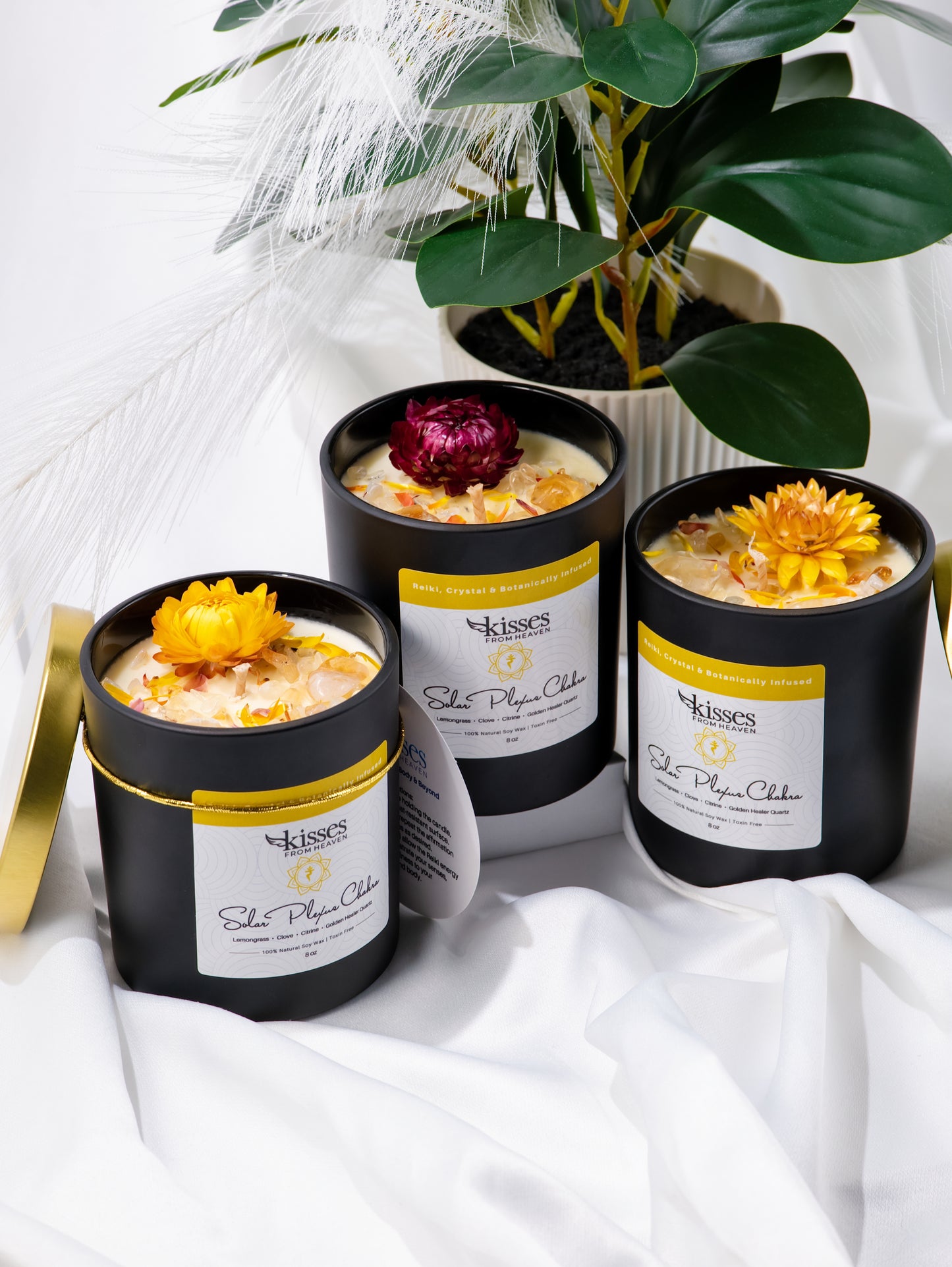 Solar Plexus Chakra Soy Candle | Lemongrass & Ylang-Ylang | Non-Toxic