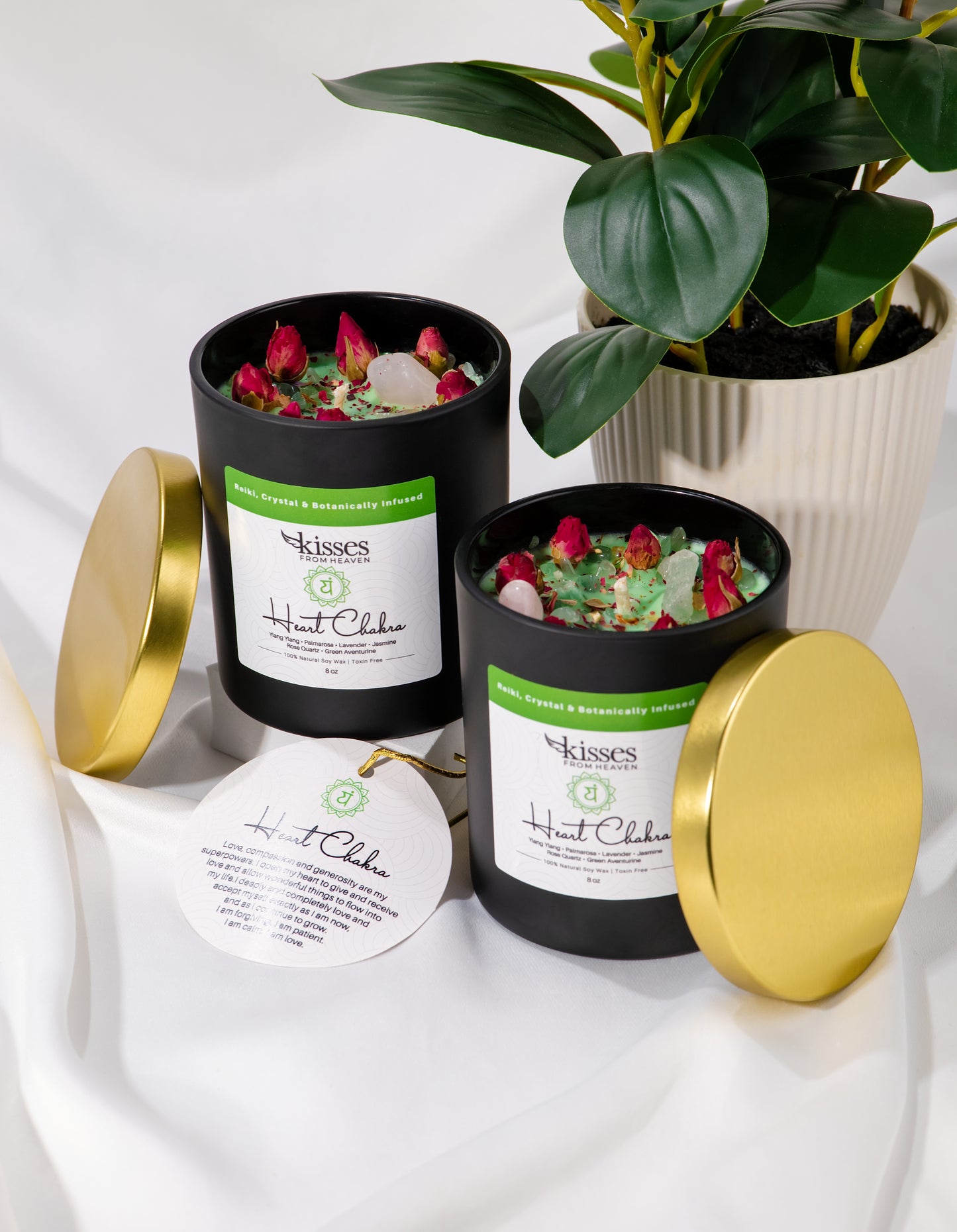 Heart Chakra Soy Candle | Ylang-Ylang & Lavender | Non-Toxic